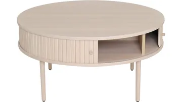 Sofabord Yngvar Ø90 cm - Hvitpigmentert eik - Møbler - Bord - Sofabord