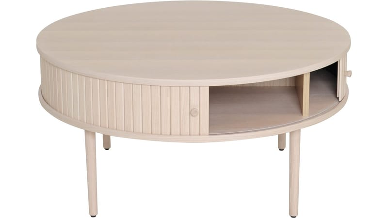 Sofabord Yngvar Ø90 cm - Hvitpigmentert eik - Møbler - Bord - Sofabord