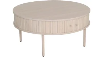 Sofabord Yngvar Ø90 cm - Hvitpigmentert eik - Møbler - Bord - Sofabord