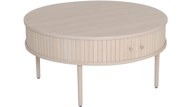 Sofabord Yngvar Ø90 cm - Hvitpigmentert eik - Møbler - Bord - Sofabord