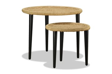 Sofabordsett i 2 deler naturlig jute - Natur - Møbler - Bord - Sofabord