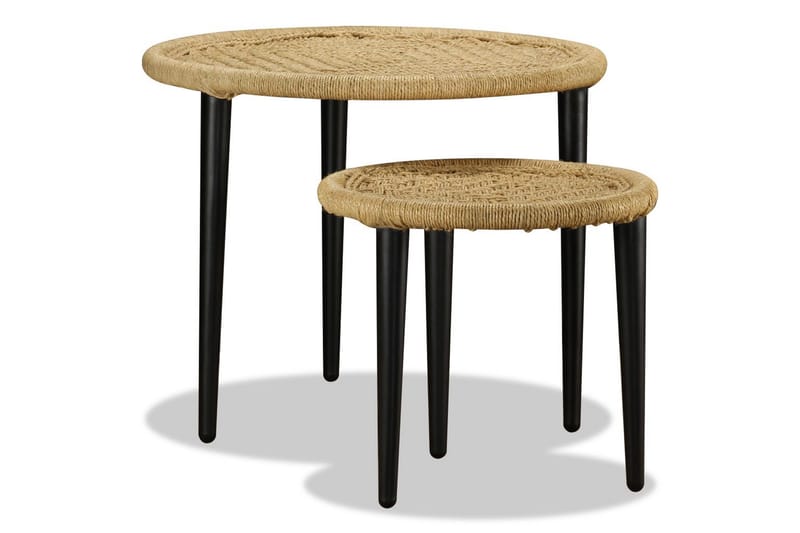 Sofabordsett i 2 deler naturlig jute - Natur - Møbler - Bord - Sofabord