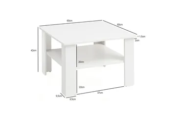 Soffbord Wohnling Vit - Møbler - Bord - Sofabord