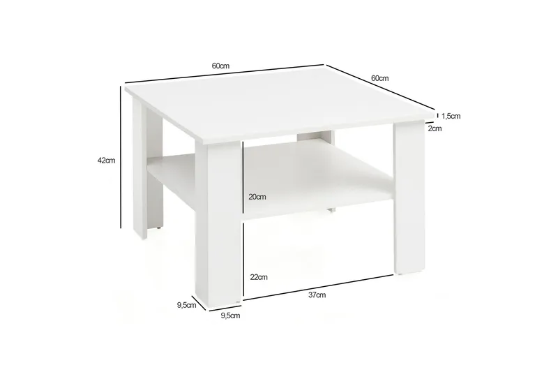 Soffbord Wohnling Vit - Møbler - Bord - Sofabord
