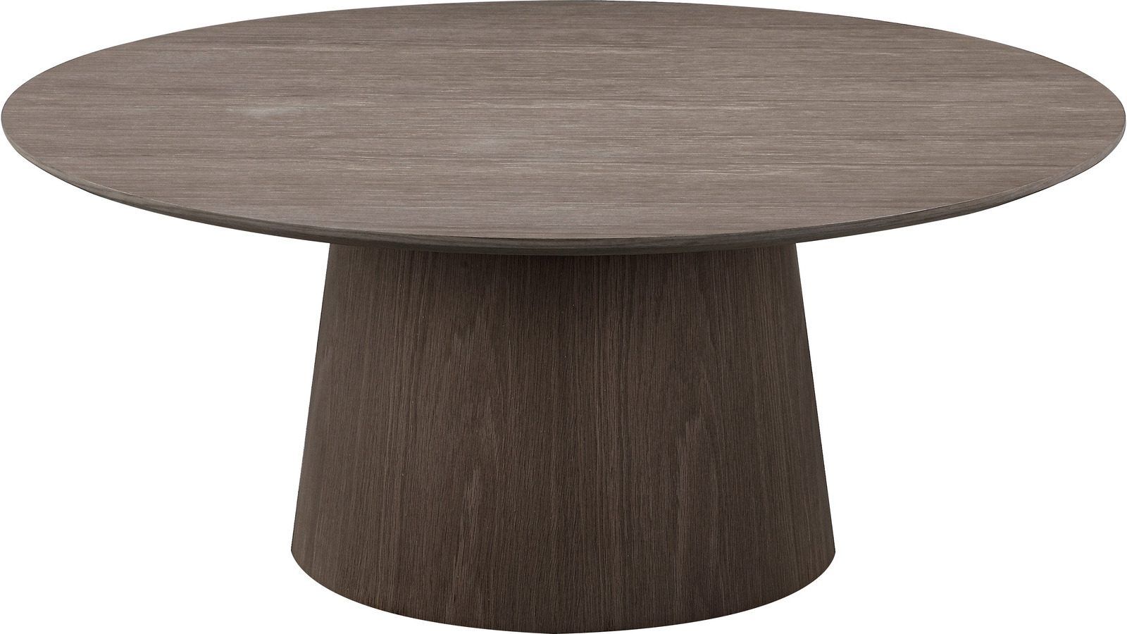 Sofabord Solhem 100 cm - Brunlakkert eik, svartlakkert askefiner, hvitpigmentert eikefinish