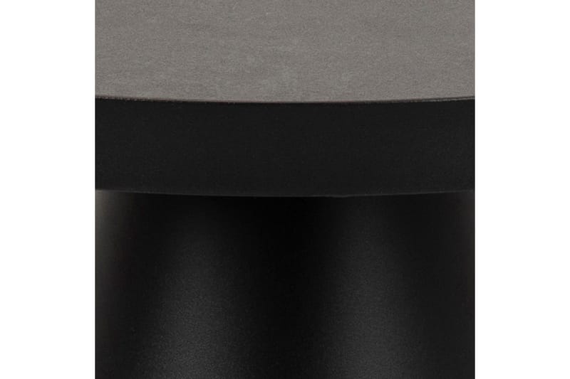 Soli Sofabord 46 cm Rundt - Glass/Svart/Matt Svart - Møbler - Bord - Sofabord