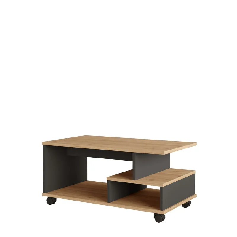 Solven Sofabord 90x42,5x51 cm, Eik/Antrasitt