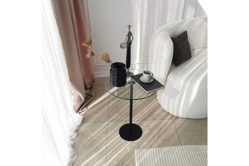 Sotinge Sofabord 40x50x40 cm Rundt - Svart - Møbler - Bord - Sofabord