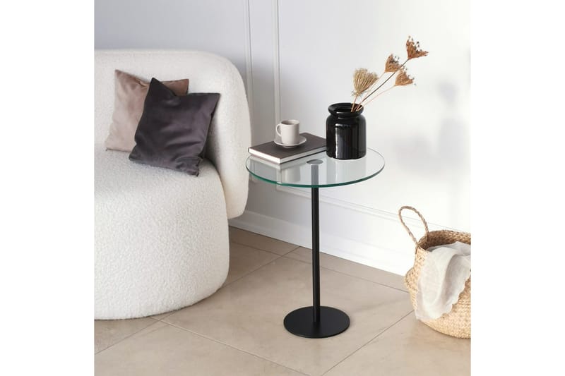 Sotinge Sofabord 40x50x40 cm Rundt - Svart - Møbler - Bord - Sofabord