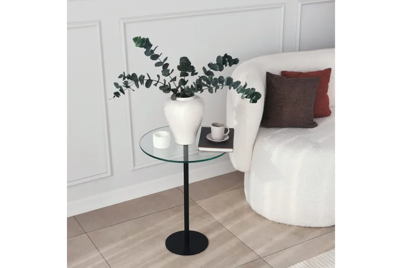 Sotinge Sofabord 40x50x40 cm Rundt - Svart - Møbler - Bord - Sofabord