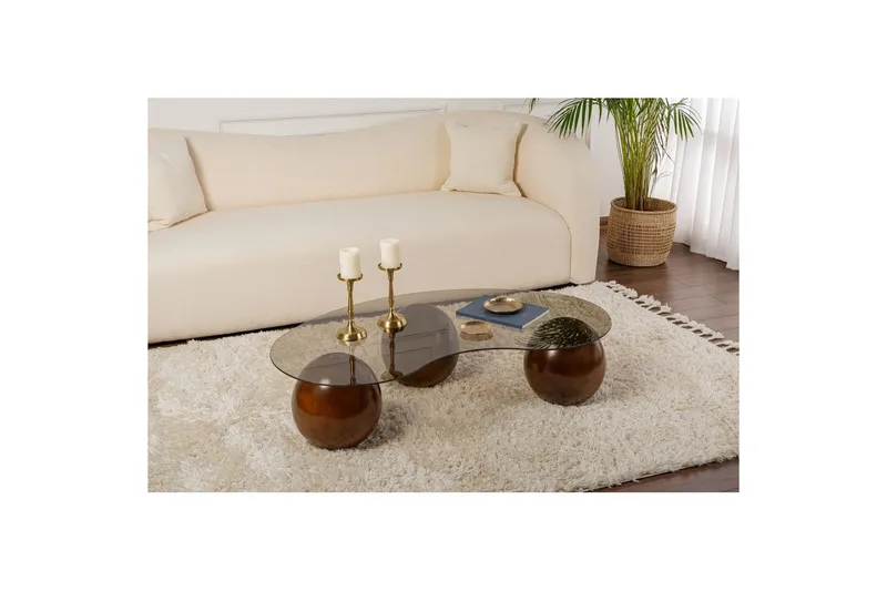 Sofabord Sphere Valnøtt / Bronse - Valnøtt / Bronse - Møbler - Bord - Sofabord