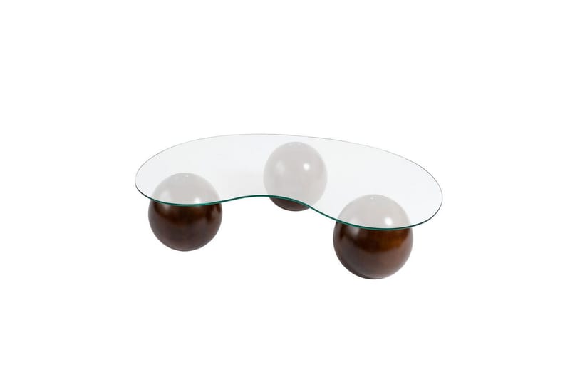 Sofabord Sphere Valnøtt / Transparent - Valnøtt / Transparent - Møbler - Bord - Sofabord
