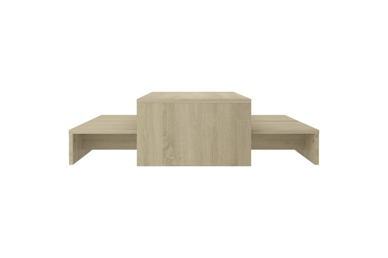 Stablebart salongbordsett 100x100x26,5 cm sponplate - Brun - Møbler - Bord - Sofabord