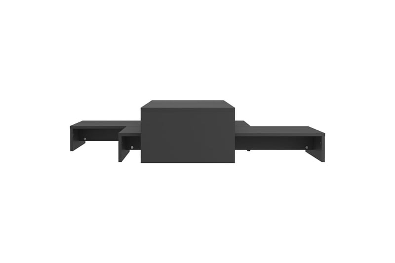 Stablebart salongbordsett grå 100x100x26,5 cm sponplate - Grå - Møbler - Bord - Sofabord