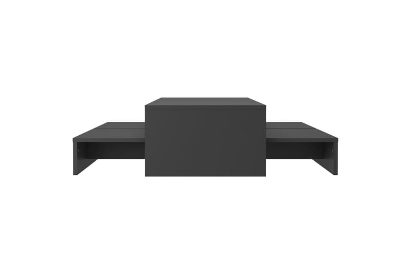 Stablebart salongbordsett grå 100x100x26,5 cm sponplate - Grå - Møbler - Bord - Sofabord