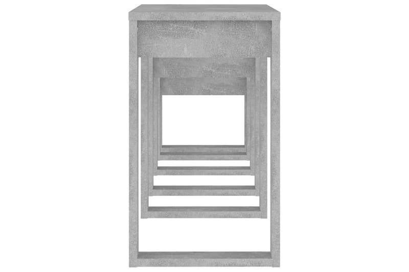 Stablebord 3 stk betonggrå sponplate - Grå - Møbler - Bord - Sofabord