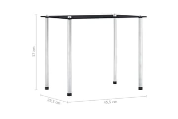 Stablebord 3 stk svart herdet glass - Møbler - Bord - Sofabord