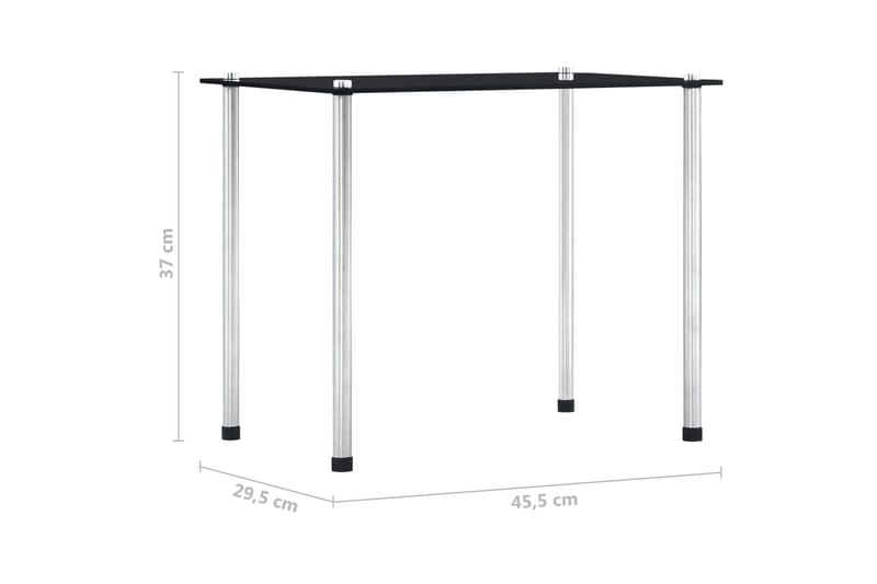 Stablebord 3 stk svart herdet glass - Møbler - Bord - Sofabord