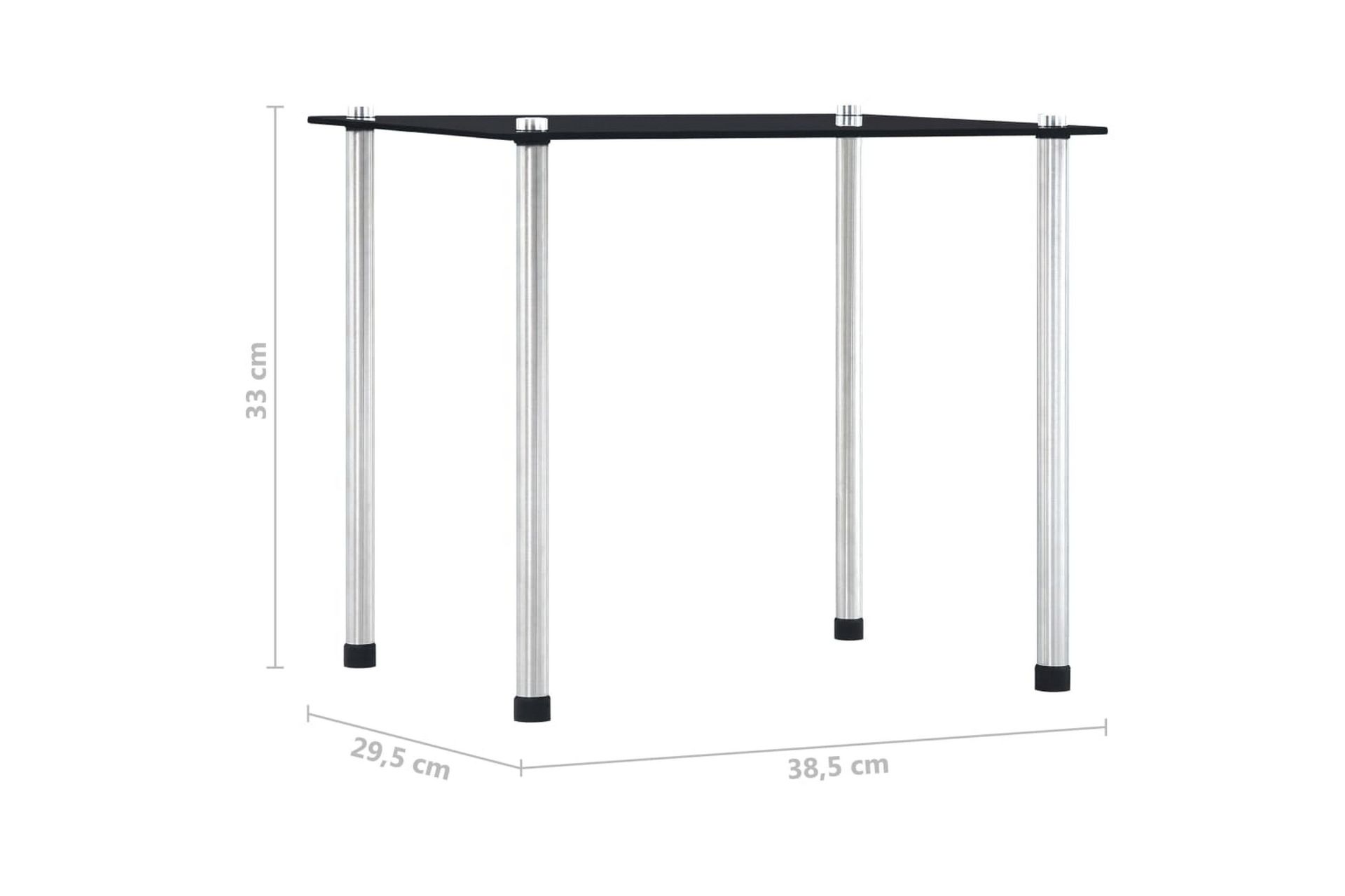 Stablebord 3 stk svart herdet glass - Møbler - Bord - Sofabord