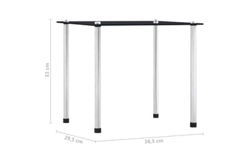 Stablebord 3 stk svart herdet glass - Møbler - Bord - Sofabord