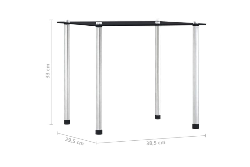 Stablebord 3 stk svart herdet glass - Møbler - Bord - Sofabord