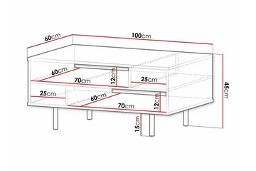 Staffin Sofabord 60 cm - Svart - Møbler - Bord - Sofabord
