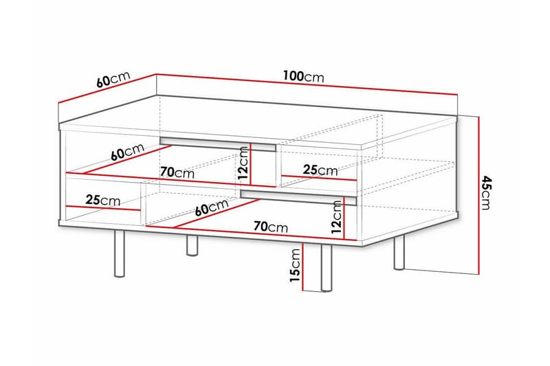 Staffin Sofabord 60 cm - Svart - Møbler - Bord - Sofabord