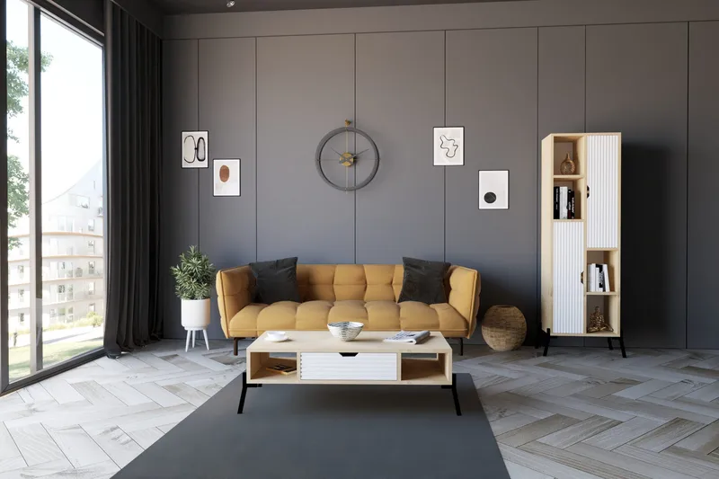 Stalmani Sofabord 100x28,2x100 cm - Blå - Møbler - Bord - Sofabord