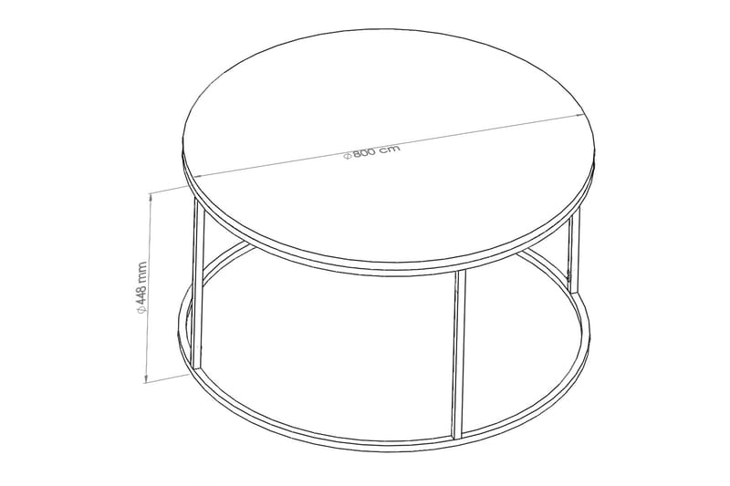 Startis Sofabord 60 cm - Svart - Sofabord