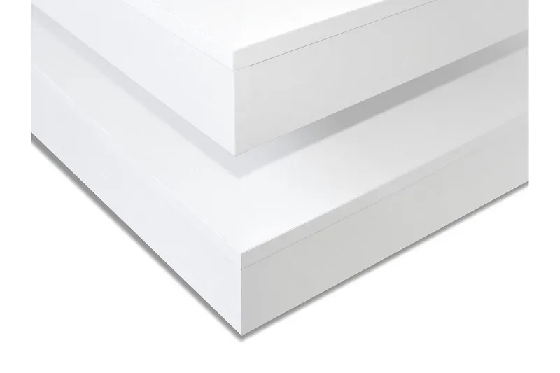 Stoliv Sofabord 70 cm Vridbart med Oppbevaringshylle - Hvit - Møbler - Bord - Sofabord