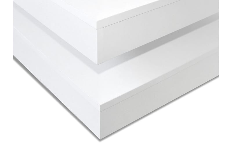 Stoliv Sofabord 70 cm Vridbart med Oppbevaringshylle - Hvit - Møbler - Bord - Sofabord