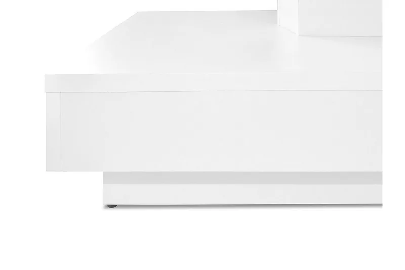 Stoliv Sofabord 70 cm Vridbart med Oppbevaringshylle - Hvit - Møbler - Bord - Sofabord