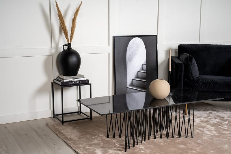 Stone Sofabord 140 cm - Svart - Møbler - Bord - Sofabord