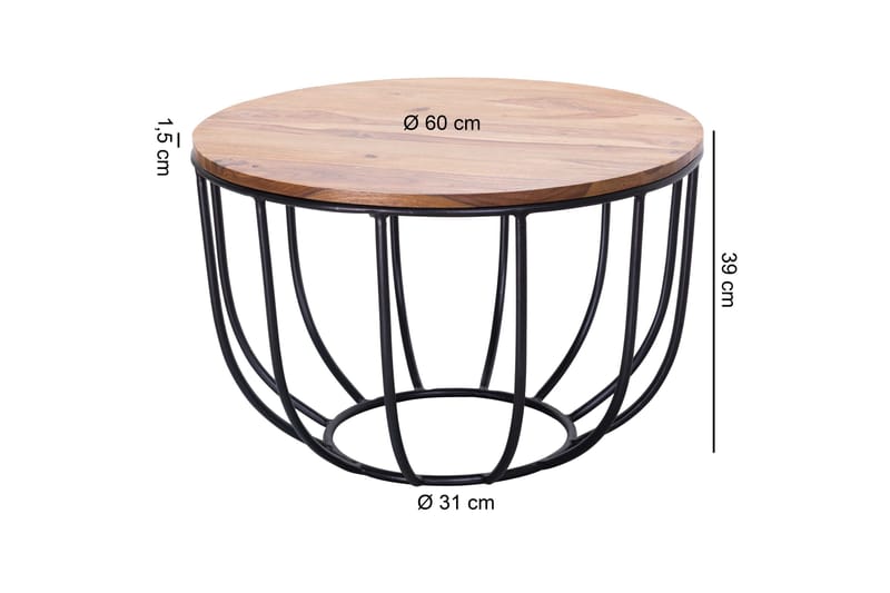 Streams Sofabord 60 cm - Brun - Møbler - Bord - Sofabord