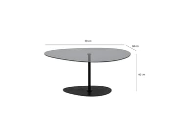 Svanabyn Sofabord 90 cm - Grå/Svart - Møbler - Bord - Sofabord