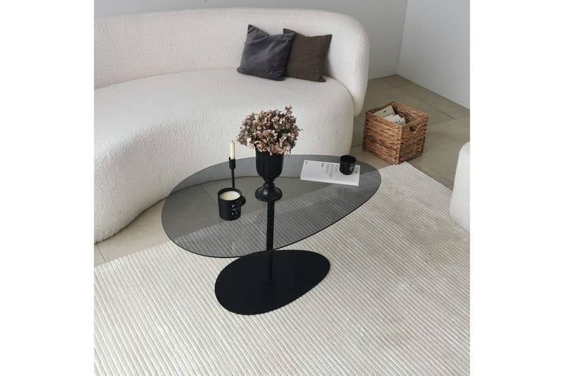 Svanabyn Sofabord 90 cm - Grå/Svart - Møbler - Bord - Sofabord