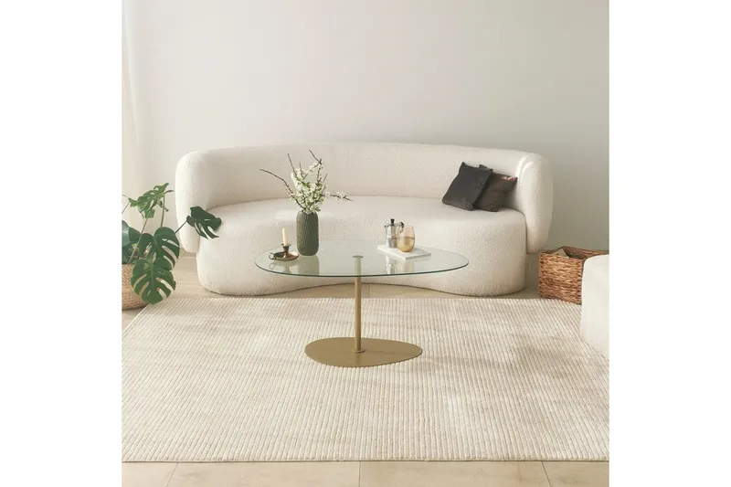 Svanabyn Sofabord 90 cm, Gull