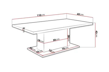 Tallow salongbord 60 cm - Møbler - Bord - Sofabord