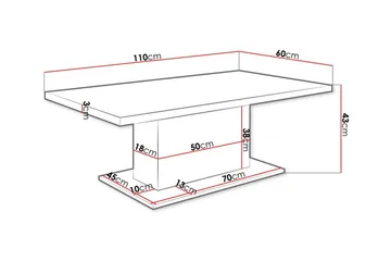 Tallow salongbord 60 cm - Møbler - Bord - Sofabord