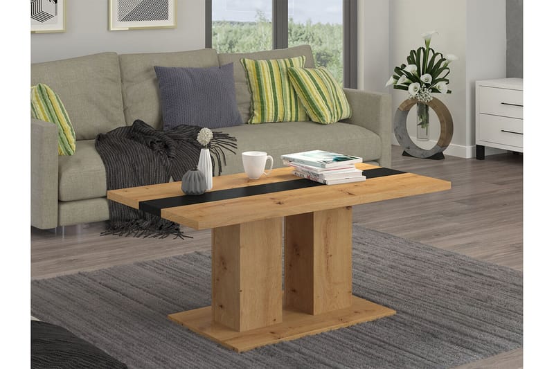 Tallow Sofabord 60 cm Rektangulært i Malt Tre - Svart - Møbler - Bord - Sofabord