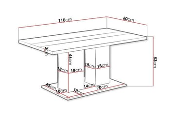 Tallow Sofabord 60 cm Rektangulært i Malt Tre - Svart - Møbler - Bord - Sofabord