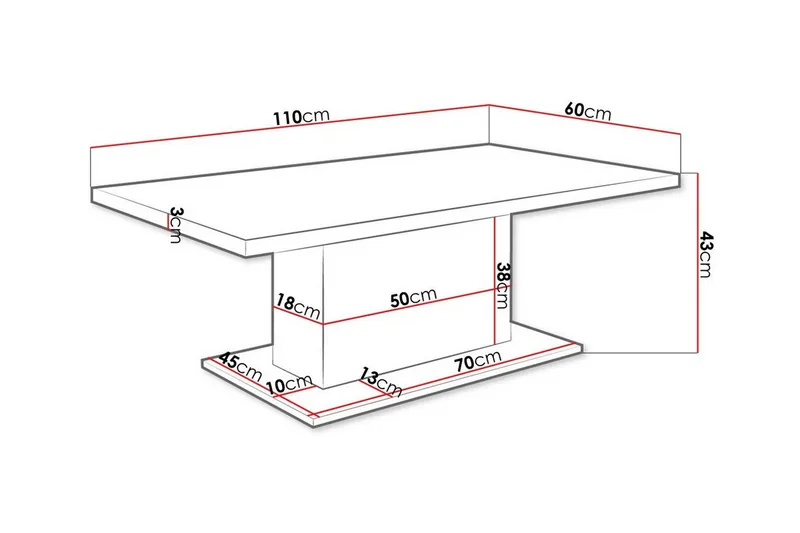 Tallow Soffbord 60 cm NO_BRAND Brown - Møbler - Bord - Sofabord