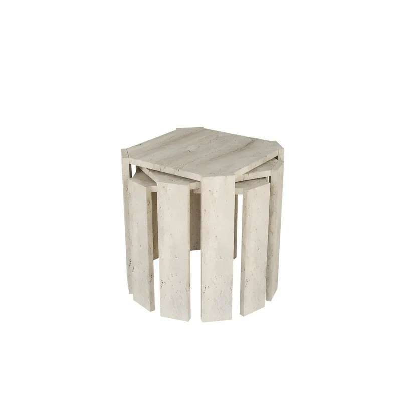 Tatil settbord 38 cm - Travertin - Møbler - Bord - Sofabord - Kistebord