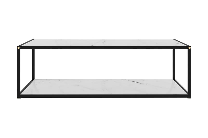 Tebord hvit 120x60x35 cm herdet glass - Hvit - Møbler - Bord - Sofabord