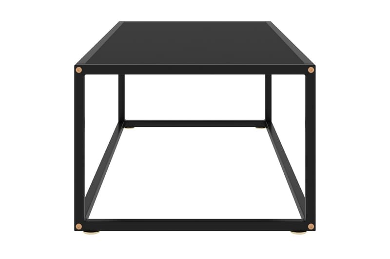 Tebord svart med svart glass 100x50x35 cm - Svart - Møbler - Bord - Sofabord