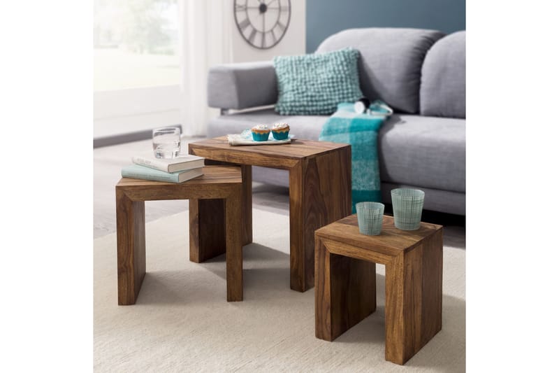 Telander Settbord 3-pk - Brun - Møbler - Bord - Sofabord