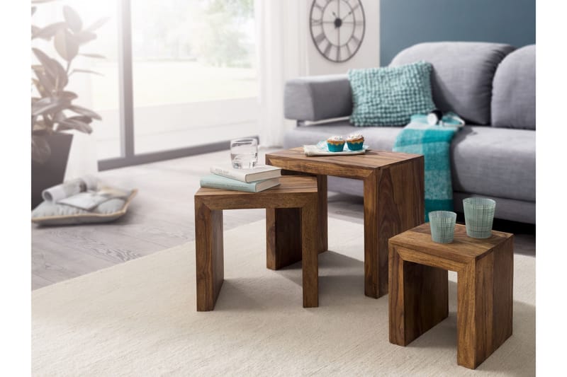 Telander Settbord 3-pk - Brun - Møbler - Bord - Sofabord