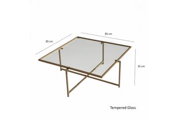 Telence Sofabord 85x35x85 cm - Guld - Møbler - Bord - Sofabord
