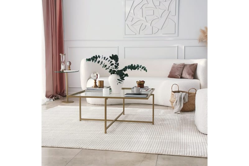 Telence Sofabord 85x35x85 cm - Guld - Møbler - Bord - Sofabord