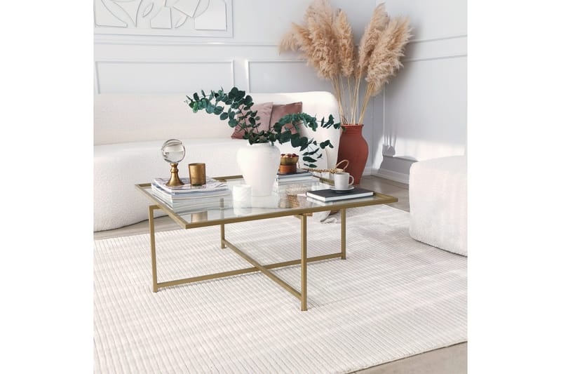 Telence Sofabord 85x35x85 cm - Guld - Møbler - Bord - Sofabord